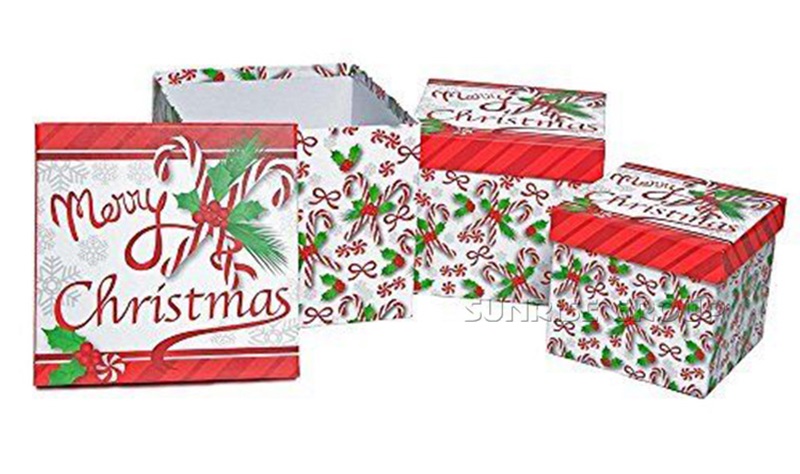 Custom Design Christmas Present Packaging Cake Box