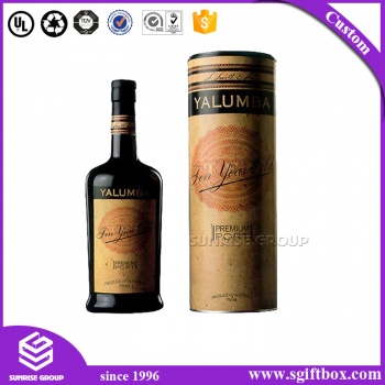 Paper Cardboard Packaging Gift Round Cylinder Tube Wine Box