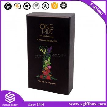 Pantone Color Black Cardboard Perfume Paper Box with Lid #perfumebox