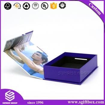 Custom Hard Cardboard Magnetic Earphone Packaging Gift Box