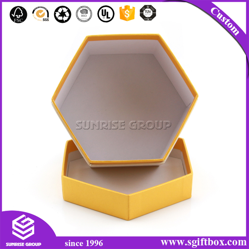 Cardboard Jewelry Organizer Hexagon Packaging Case Gift Box