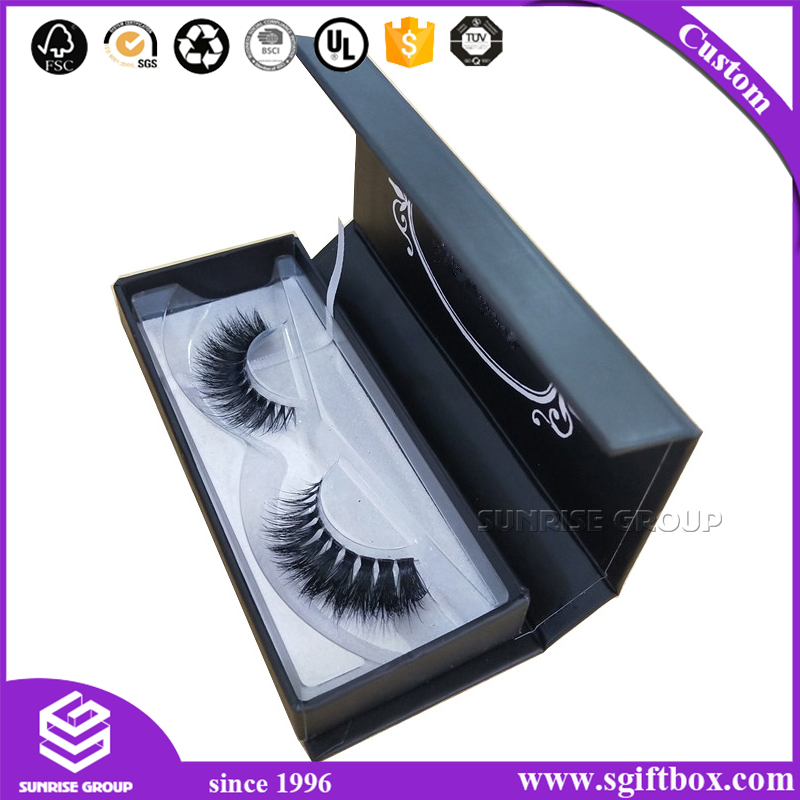 Hand-made Custom Paper Packaging Cosmetic Organizer Eyelash Display Gift Box