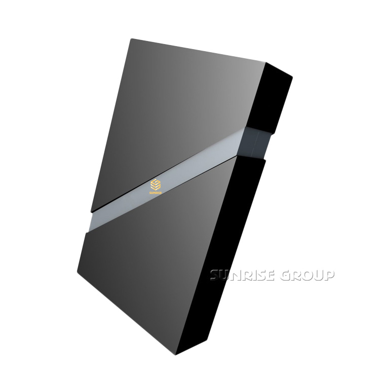 Custom Logo Black Cardboard Drawer Slide Packaging Boxes Manufacture