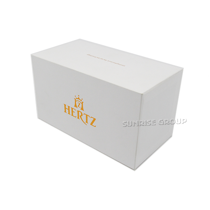 Luxury Rigid Cardboard Watch Packaging Box with Gold Foil Logo