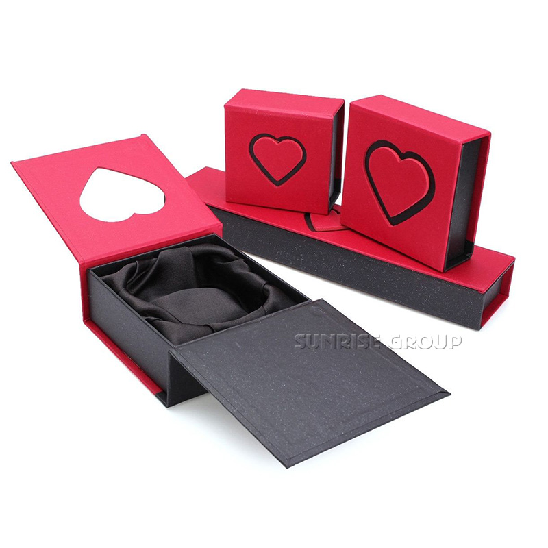 Red Fancy Paper Packaging Box for Jewelry Sets