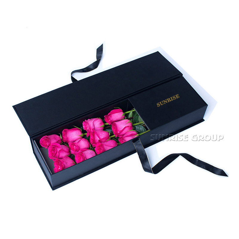 Custom Printed Rectangle Paper Florist Flower Selling Packaging Box
