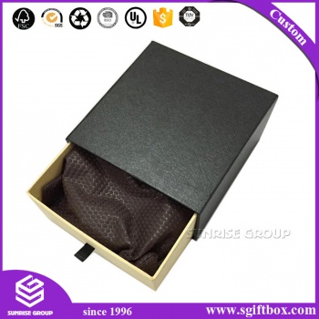 Luxury Design Gift Packaging Paper Drawer Box With Ribbon
