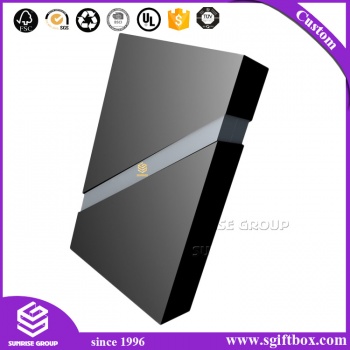Custom Logo Black Cardboard Drawer Slide Packaging Boxes Manufacture