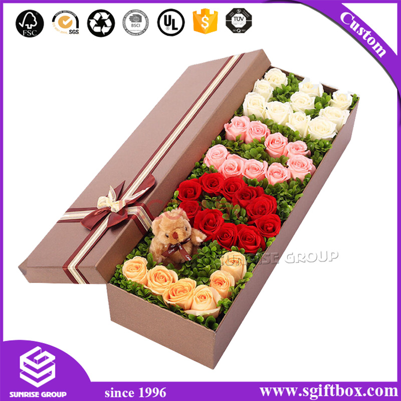 Rectangle Paper Handmade Wedding Flower Packaging Box
