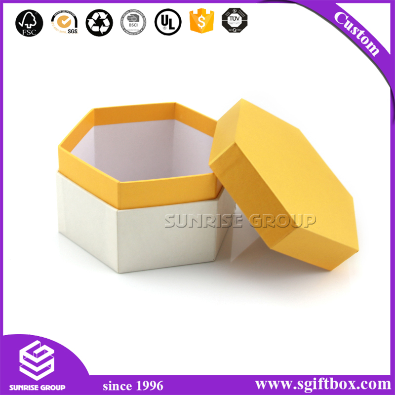 Cardboard Jewelry Organizer Hexagon Packaging Case Gift Box