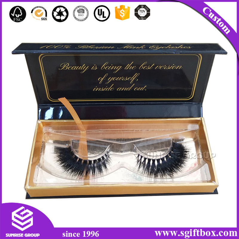 Hand-made Custom Paper Packaging Cosmetic Organizer Eyelash Display Gift Box